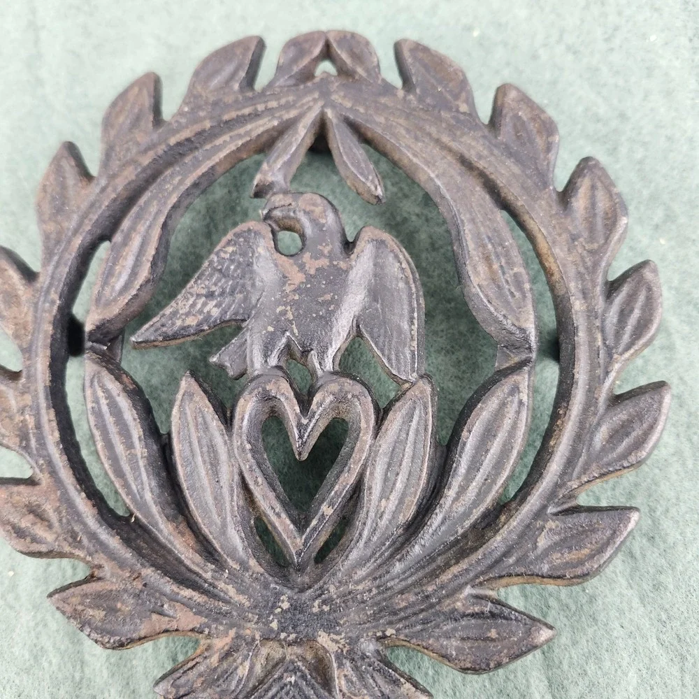 Vintage‎ Trivet Americana John Wright Eagle Copper Alloy Cast Iron Unmarked